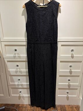 Sleeveless Black Lace Jumpsuit